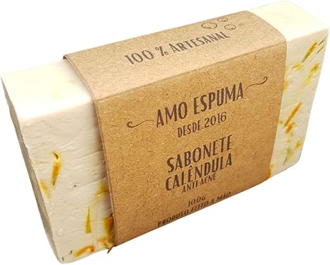 Sabonete Artesanal de Calêndula Própolis e Enxofre Anti Acne