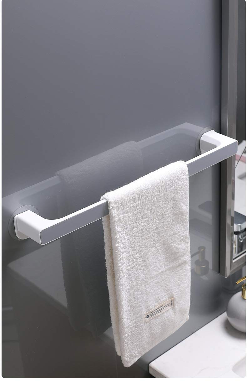 HITSHREE Wall Mounted Towel Hanger Self Adhesive Plastic Wall Mounted Napkin Towel Holder Stand