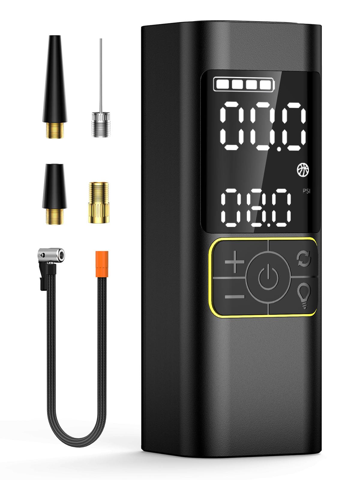 Tire Inflator Portable Air Compressor, Upgraded 2.0 Dual-Cylinder, 150PSI & 1-Min Fast Inflation, Auto Shutoff, LED Dual Displays, Cordless Pump for Cars, Trucks, Motorcycles, Bicycles, and More