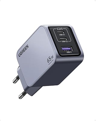 Nexode Pro USB C Ladegerät 65W, Mini GaN Charger 3-Port