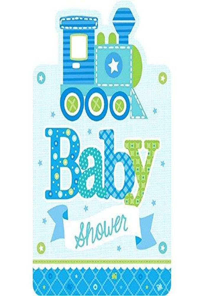 Amscan 491461 Welcome Baby Boy Postcard Invitations