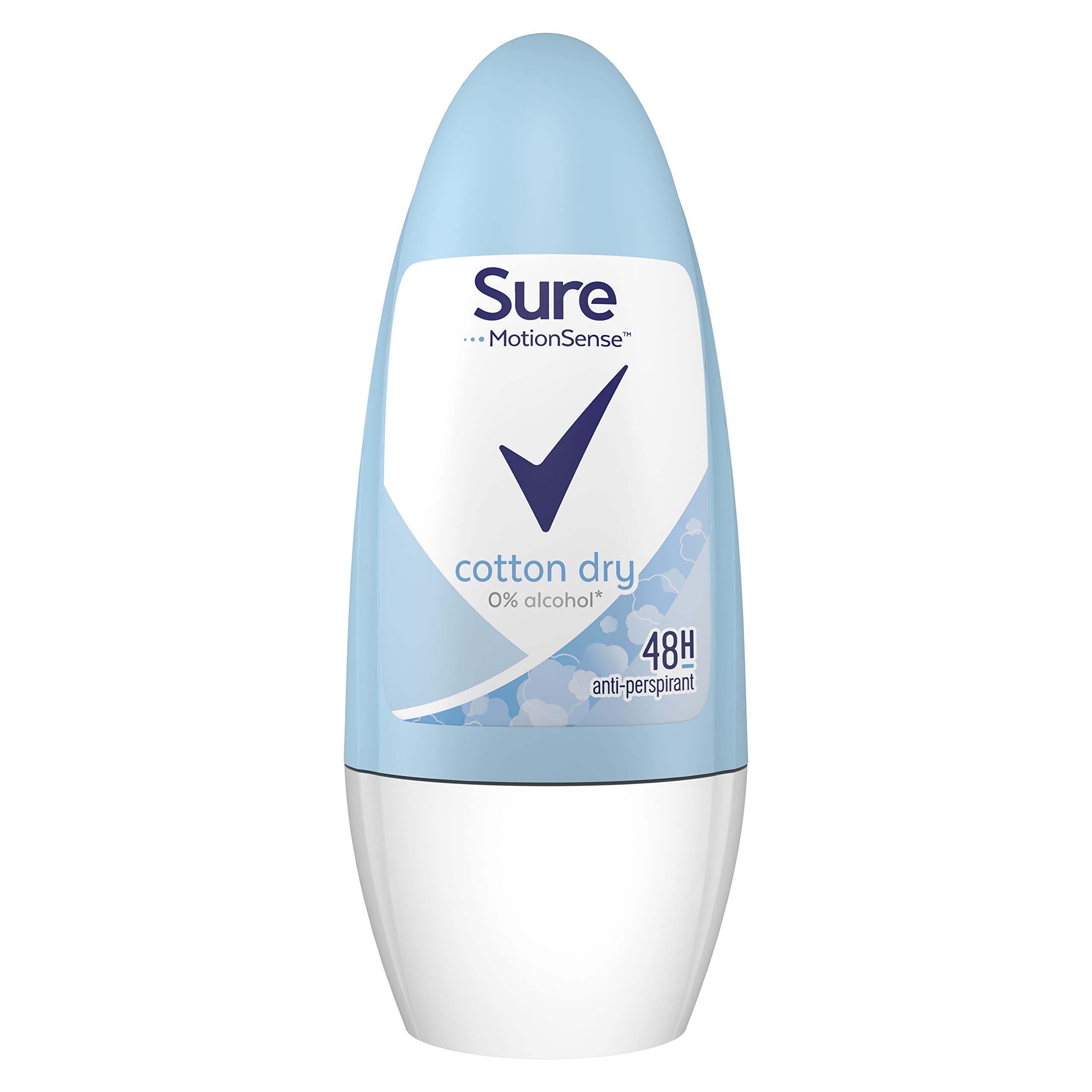 Sure Women Cotton Dry 48h protection Anti-perspirant Deodorant Roll-On effective deodorant for women 6 x 50 ml