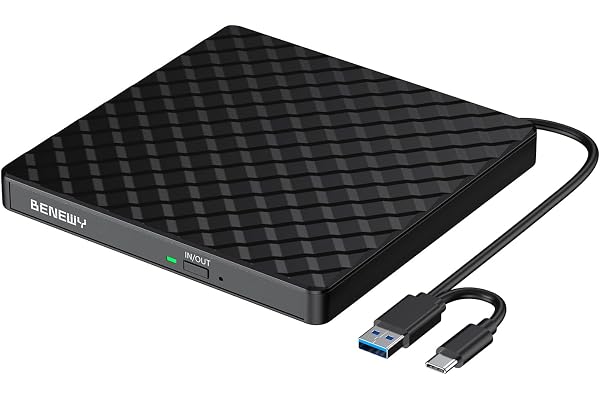 External DVD Drive USB 3.0 Type-C CD Burner Portable CD/DVD Drive DVD Player for Laptop External CD Drive CD Reader Lecteur C