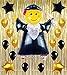 Jumbo Graduation Balloons Kit- Black Gold Party Decorations Supplies Grad Ornaments