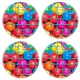 MSD Round Coasters Non-Slip Natural Rubber Desk