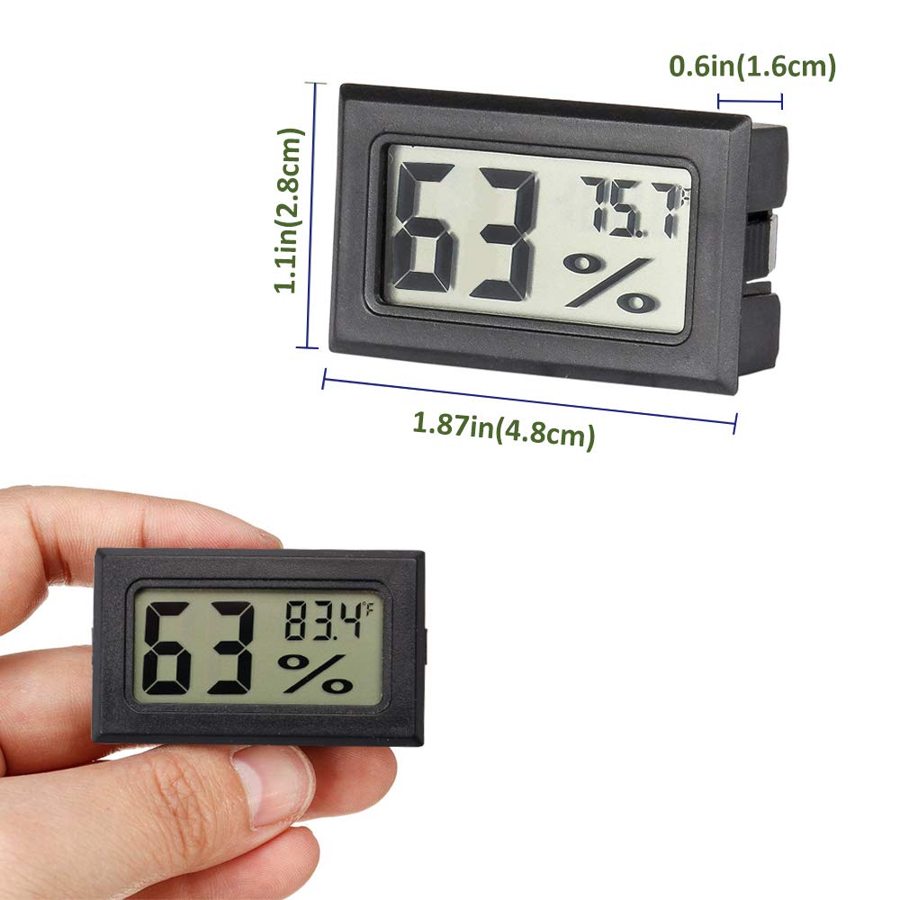 AUTIDEFY Mini Digital Electronic Temperature Humidity Meters Gauge Indoor Thermometer Hygrometer LCD Display Fahrenheit (℉) (3 Pack)