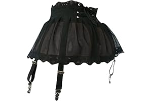 BORNIU Sexy Garter Belts For Stockings,Women's Lace Flower Embroidered Mini Skirt Garter With Stockings