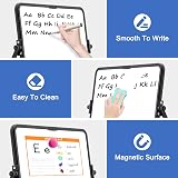DOLLAR BOSS Small Whiteboard Double-Sided with Stand A4 21x30cm Magnetic Dry view 5