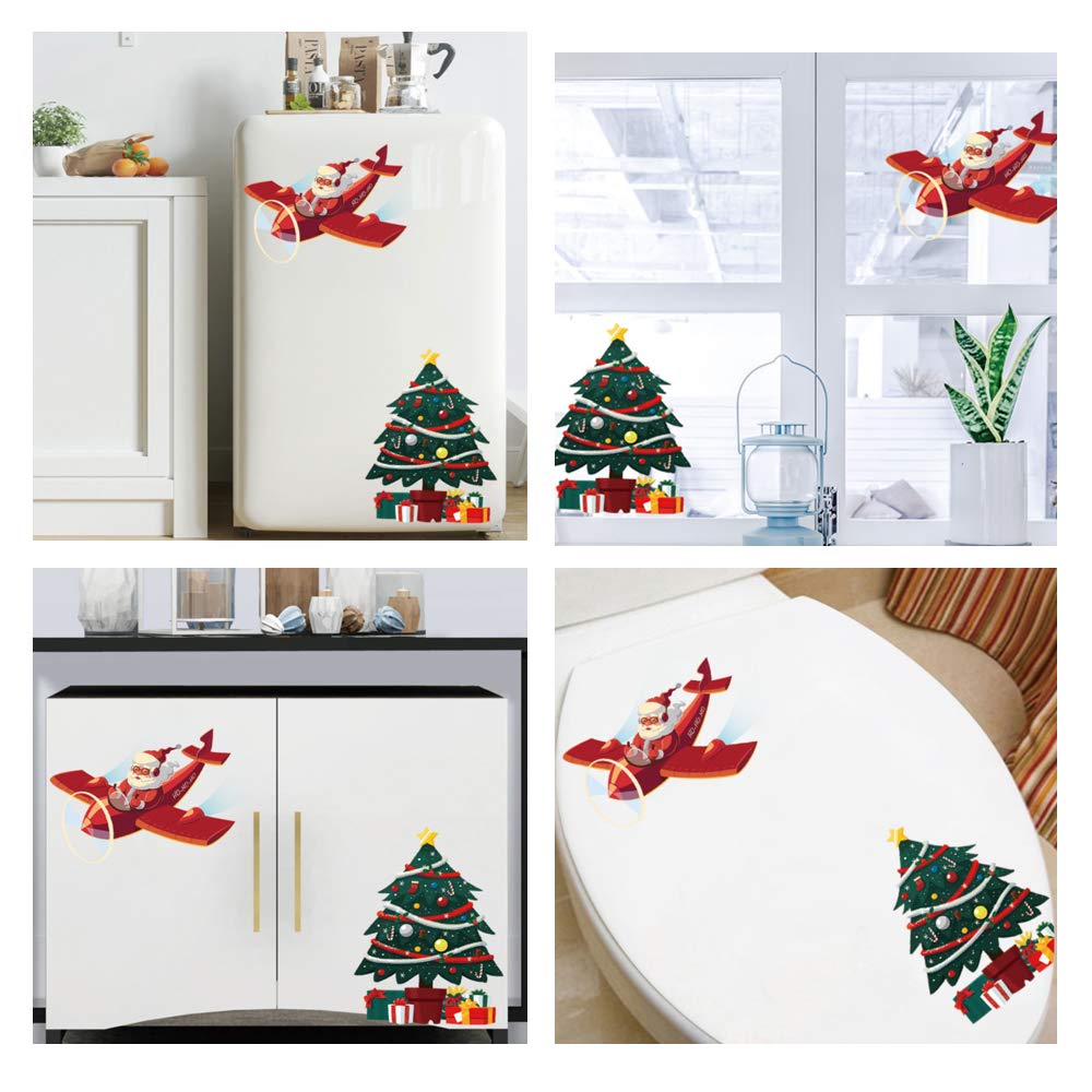 Merry Christmas Shower Curtain Sets Funny Santa Claus Christmas