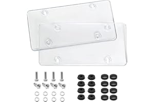 License Plate Frame Cover,Curved surface Design,2pack- License Plate Protector.Fits Standard 6x12Inches License Plates,Protec