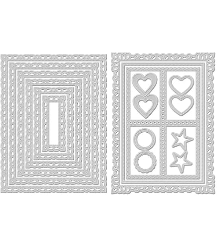 Amazon.com: Sizzix Rectangle Framelits Die, Scallop Frame, 4/Pack