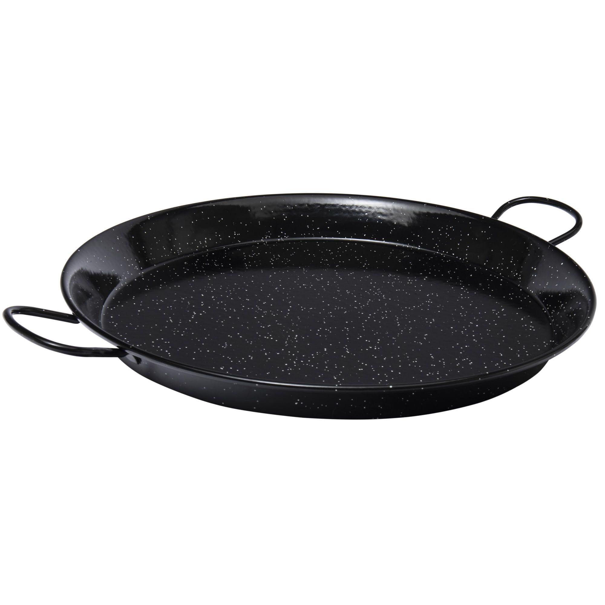 Vaello Campos La Valenciana 46 cm Enameled Steel Paella Pan, Black