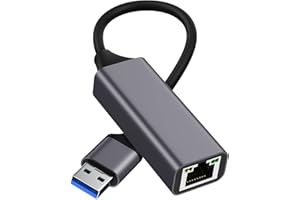 AILKIN USB to Ethernet Adapter, USB-A 3.0 to RJ45 LAN Network Adapter, Portable Gigabit Internet Splitter Adaptor, Ethernet Cable Adapter for Laptop, Chromebook, Surface, PC, Windows, Mac OS, Linux