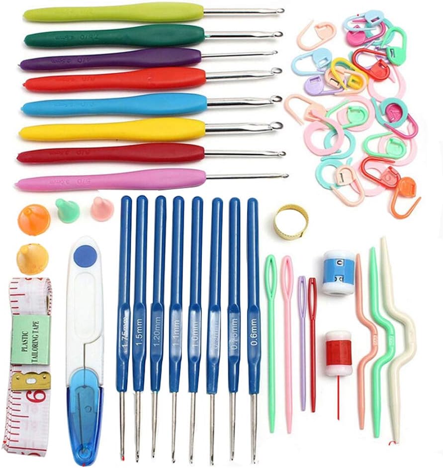 Eyech Crochet Hooks Set, Crochet Hooks Knitting Needles Yarn Knitting Needles Kit for Beginners and Experienced Crochet Lovers