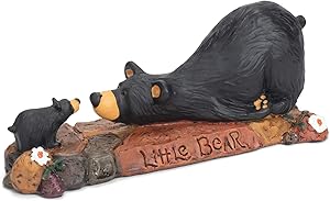 DEMDACO Little Bear Black Bear 2 x 6 Hand-cast Resin Figurine Sculpture