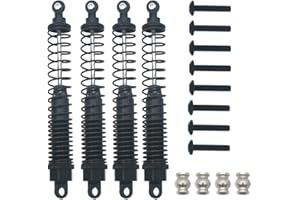 HOBBYCRAWLER Shock Absorber Damper 130mm Oil Adjustable Alloy Aluminum for RC Car 1/10 Crawler Truck Upgraded Hop-Up Parts ECX VRX HPI HSP Losi Axial Tamiya Redcat Himoto Losi(Black)
