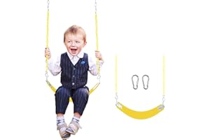 AOBOTE Swing Set for Kids with 66” Chain-Play Swing for Adults with Stainless Steel Mental Taiangle Ring-Suitable for Family Backyard-Play Swing Set (AB010002-7)