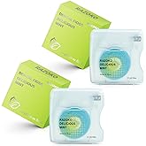 Coconut-Oil Infused Woven Dental Floss,Vegan and Cruelty-Free,Mint 4 Month Supply(33 Yds x 2 Units)