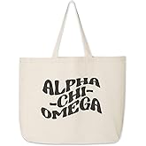 Sockprints Tote Bag for Sorority - Mod Style Large Canvas Bag - Gifts for Women