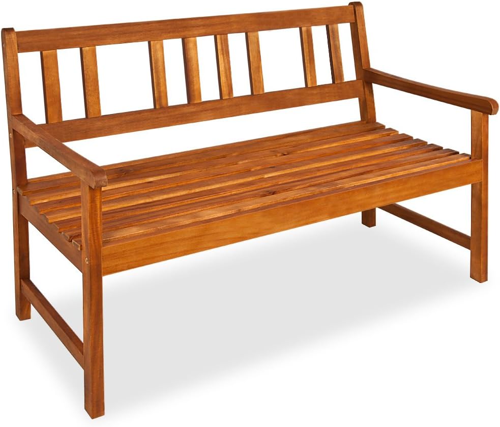 Wooden Garden Bench Made of Tropical Hardwood Outdoor Seater Amazon.co