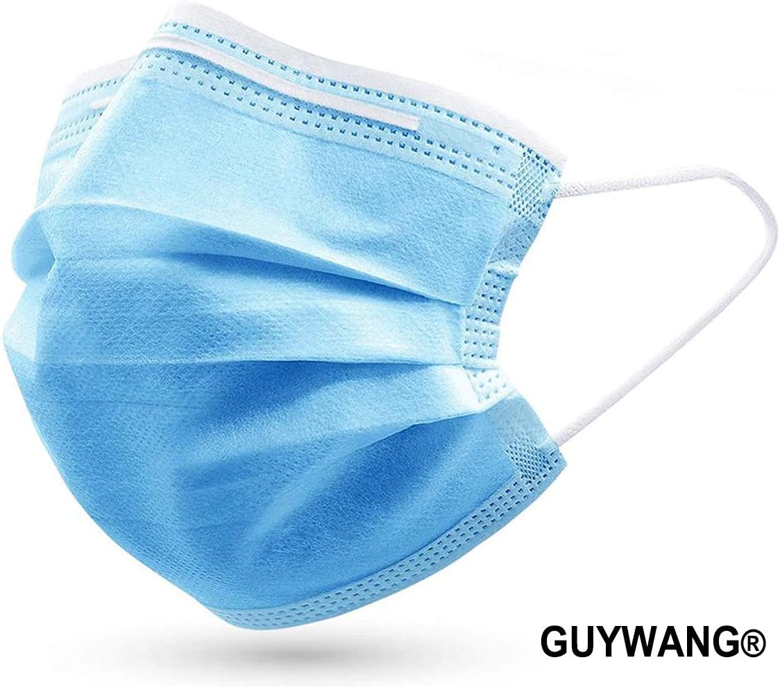 (50 PCS) Disposable Respirator with Elastic Ear Loop 3 Ply Breathable