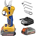 Electric Pruning Shears Compatible with DeWalt 20V MAX Battery Cordless Portable Pruner w/ 2,6000RPM Brushless Motor, SK5 Steel Blades-0.98 Inch Cutting Diameter, 2 X 20V 2.0Ah Battery & Charger Kit
