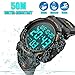 Men's Digital Sports Watch LED Military 50M Waterproof Watches Outdoor Electronic Army Alarm Stopwatch Gold