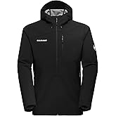 Mammut Mens Outdoor Softshell Hooded Jacket, Windproof and Water Resistant for Hiking and Traveling