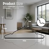 KEPLIN 20X Premium Rubber Coated Metal Hangers Heavy Duty view 3