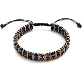 MAIYIDACK Double Row Crystal Hematite Energy Art Jewelry, 3-in-1 Triple Protection Bracelet for Spiritual Men & Women, Natural Gemstone Reiki Healing Gift