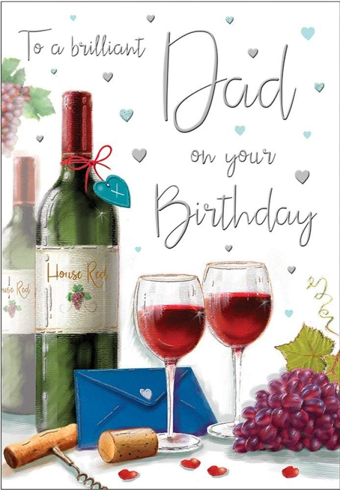 Birthday Card Dad - 9 x 6 inches - Regal Publishing, C80032, brown|red|yellow|blue