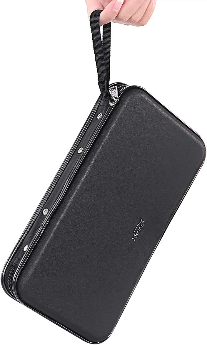 Xiongye CD DVD Case, 72 Capacity Heavy Duty Wallet, DVD CD Case Holder for Car, Hard Shell Sturdy case, CD Disk Holder, DVD disc Binder, Booklet, Protective Blu-ray Wallet (72 Capacity,Black): Computers & Accessories