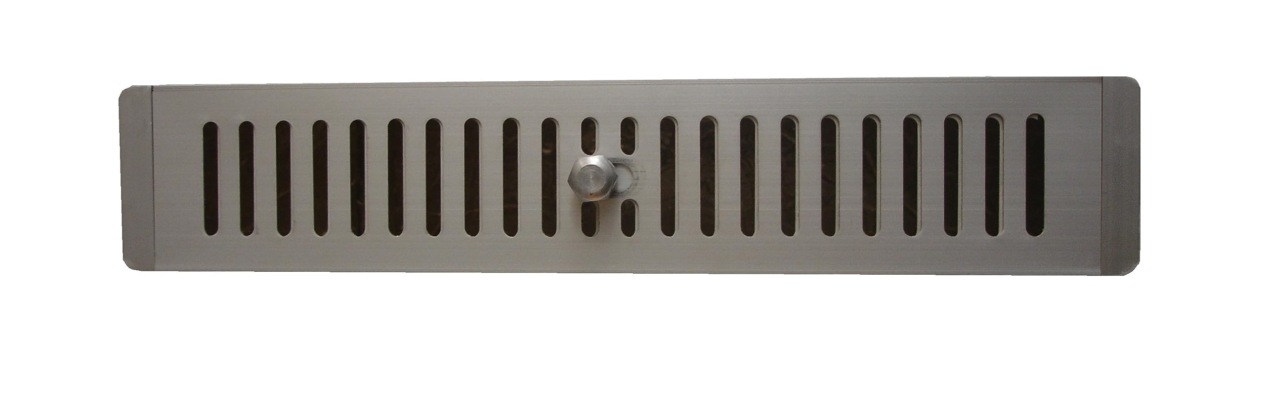 DEMLOU Adjustable Anodised Aluminium Air Vent Grille – Open and Close Airflow Control – Ventilation for Cabinets Cupboards Kitchen and Bathroom – 41 x 8 cm (16 × 3 in).