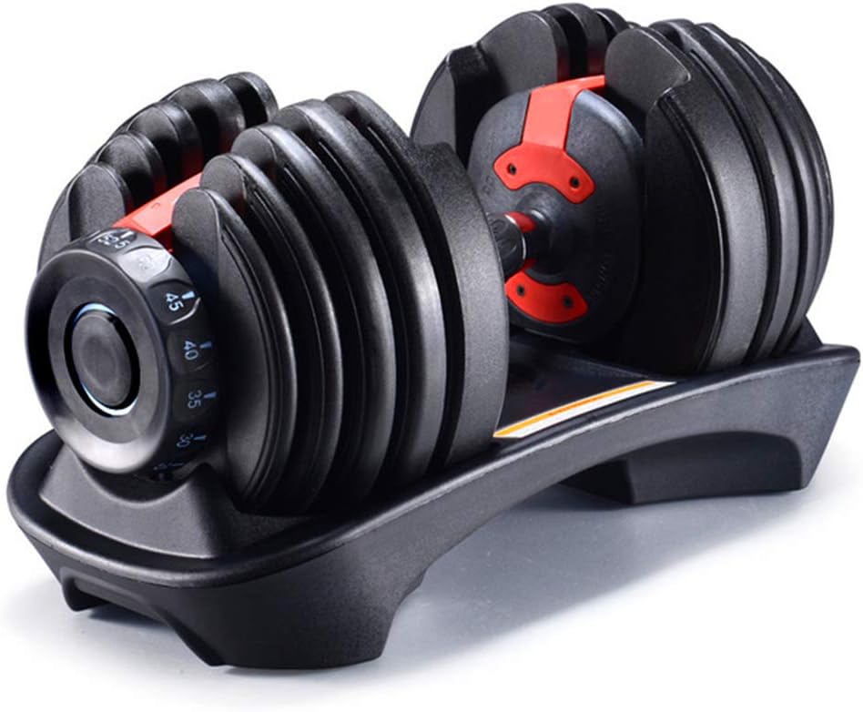 XinC Home Fitness Equipment, Quick Adjustable Dumbbell Men's Set 24kg (50 lbs) for Strength Training, Weight Loss,Cradle Base to Dumbbell – for Carry and Storage