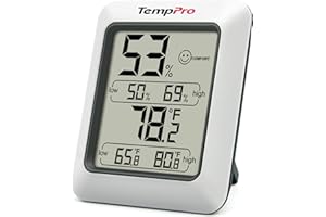 ThermoPro TP50 Digital Hygrometer Indoor Thermometer with Max/Min Records Room Thermometer and Humidity Monitor with Large LC