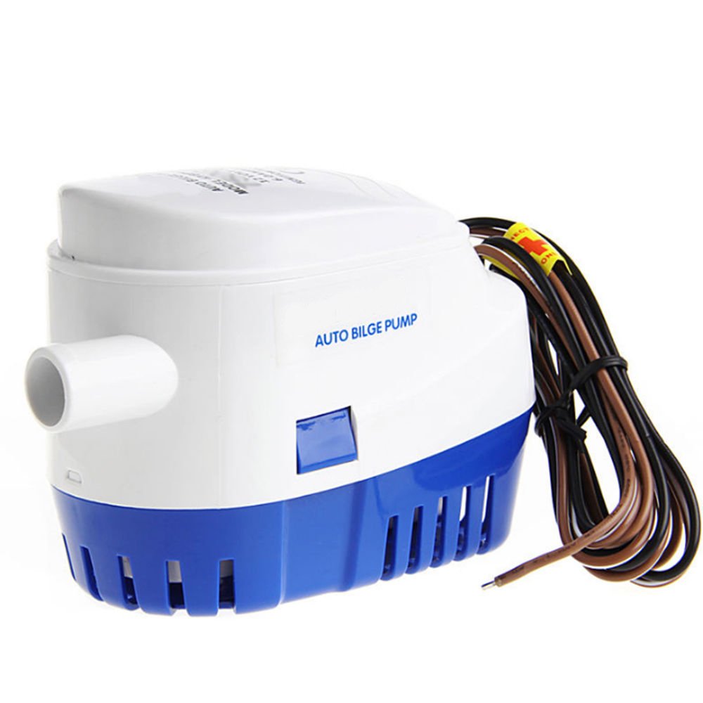 NUZAMAS 12V 1100GPH Boat Marine Automatic Submersible Auto Switch Bilge Water Pump for Caravan Camping Marine Fishing Boat Small Swimming Pool and Fountains