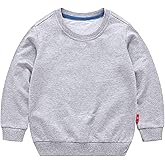 HAXICO Unisex Kids Solid Cotton Thin Pullover Sweatshirt T-Shirt Toddler Baby Crewneck Long Sleeve Tshirts Tops Blouse