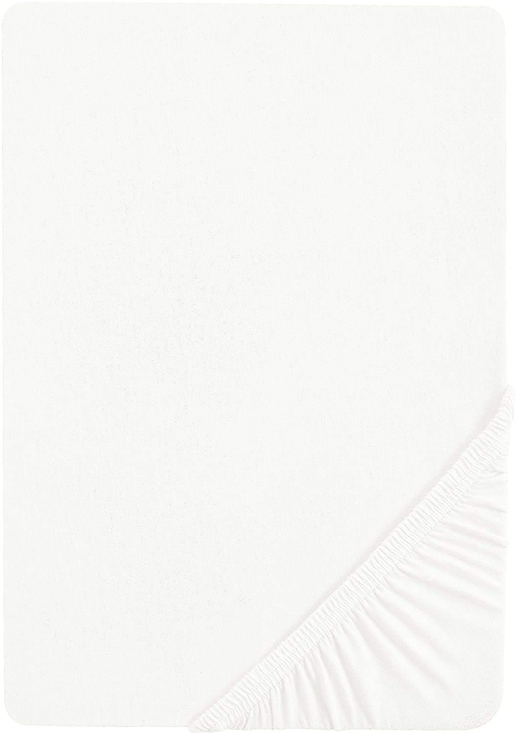 Biberna 2744/001 / 041 Flannelette Fitted Sheet, white, 180 cm x 200 cm