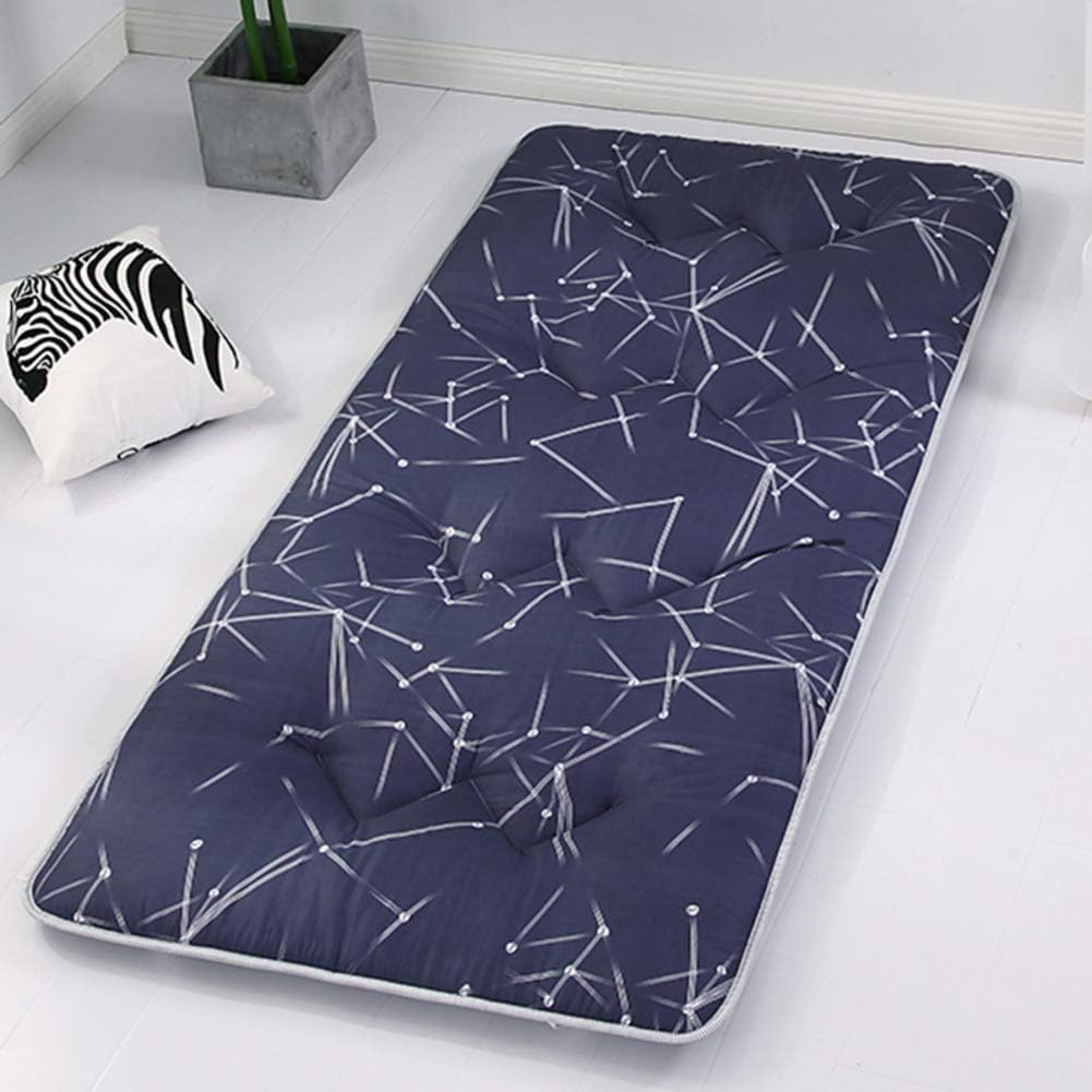 LYCIL Japanese Futon Tatami Mat Sleeping,portable Floor Mat Indoor Outdoor Roll-up Guest Bed Rolling Bed Shikibuton Quilted Mattress-f 100x200cm(39x79inch)