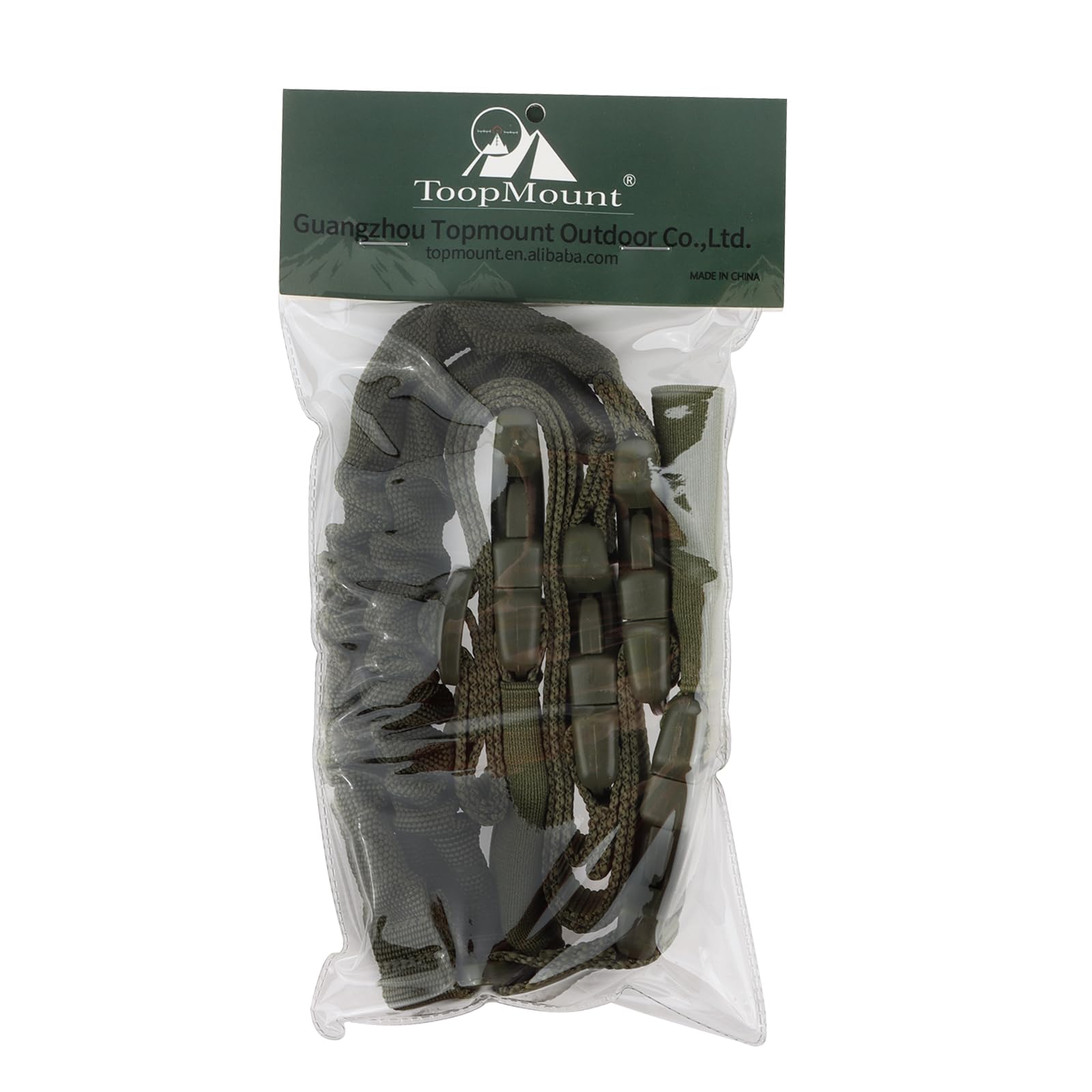 ToopMount Single Point Sling Tactical Gun Shoulder Rope Nylon Adjustable Rifle Strap for Airsoft Hunting Tactical Paintball (Green)