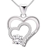 ALOV Jewelry Sterling Silver Godmother Cubic Zirconia Pendant Necklace