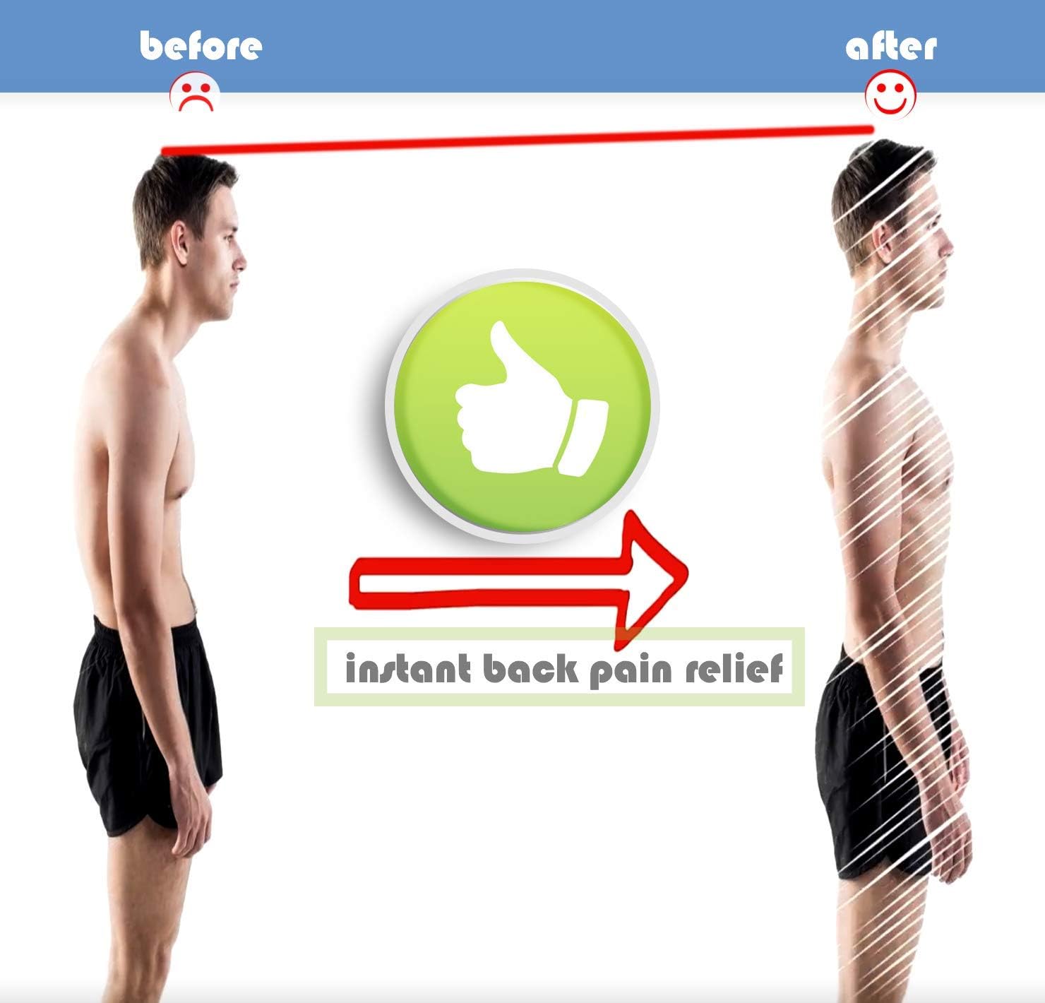 ChiFit Multi-Level Back Stretching Device - Immediate Relief for Back Pain, Herniated Disc, Sciatica, Scoliosis,Lower and Upper Back Stretcher Support and Pain Relief: Health & Personal Care