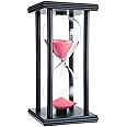 hourglas Sand Timer 30/60 Minutes Desktop Decorations Reloj de Arena ampulheta Sandglass(Pink Sand,8 * 4 * 4 inch,60min)