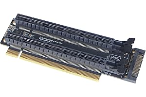 PCIE Expansion Card Support GEN4 GEN3 Protocol & X8X8 Mode 1-to-2 Clock Splitter IC PCI-E 4.0 x16 1 to 2 Splitter Card