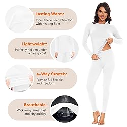 SIMIYA Thermal Underwear Set for Women Long Johns