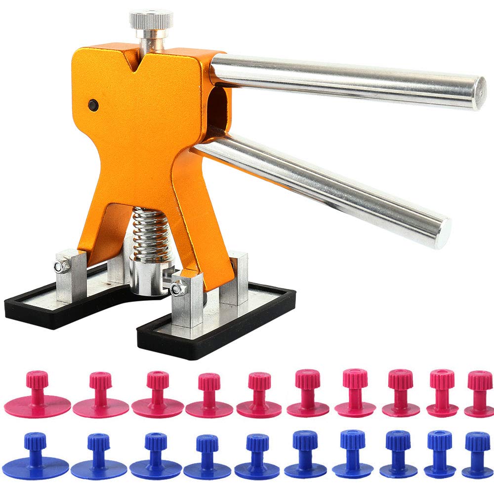Wrighteu Paintless Dent Repair Tools Car Body Dent Removal Kit Puller Containing 21PCS Glue Suction Tabs