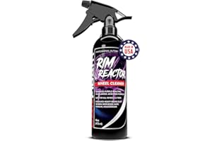 Carfidant Rim Reactor Wheel & Rim Cleaner Spray – Removes Brake Dust & Grime - Thick Gel, Dilutable - pH Neutral, Non-Acidic Tire Cleaner - Safe for Chrome, Black, Painted & Alloy Wheels - 16 fl oz