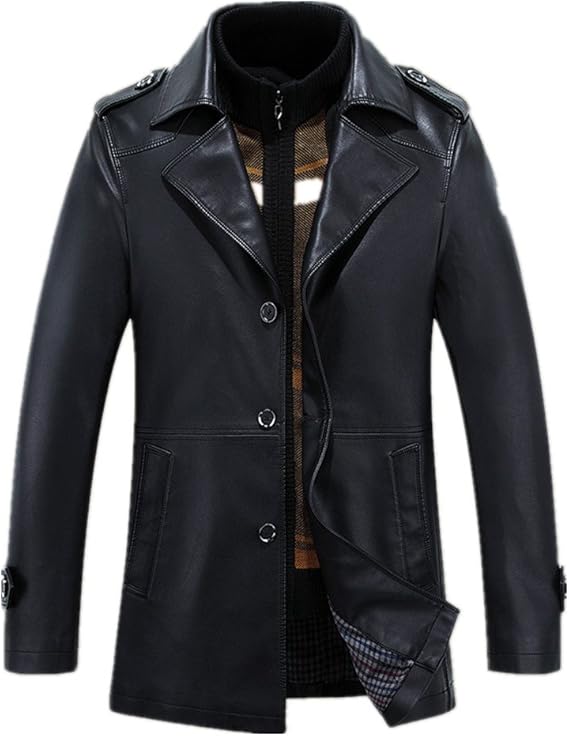 Amazon メンズ ラム革コート メンズジャケット ロングジャケット ムートンレザージャケット ムートンジャンバー ブルゾン 革ジャン ライダースジャケット バイクジャケット ライダースジャケット秋冬 テーラードジャケット レザーコート コート ジャケット 通販