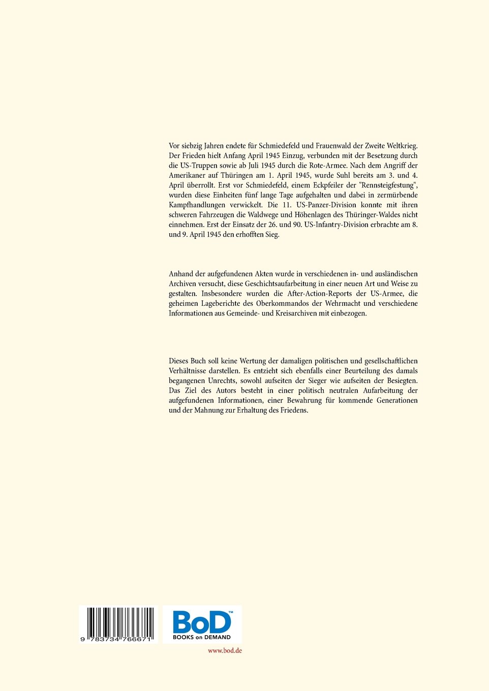 Die Rennsteigfestung Kriegsende 1945 In Schmiedefeld Und - 