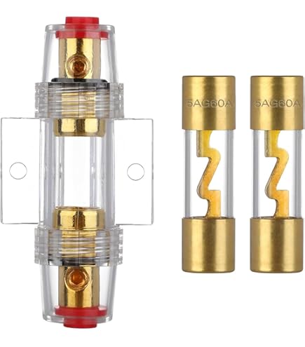 1 Pack 100A AGU Fuse Holder Kit With Fuses – For Car Audio, Amps, Subwoofers & High-Current Systems (4-8 Gauge Compatible)